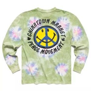 Chinatown Market x Smiley Originals Tie-Dye Peace Movement Long Sleeve T-shirt S